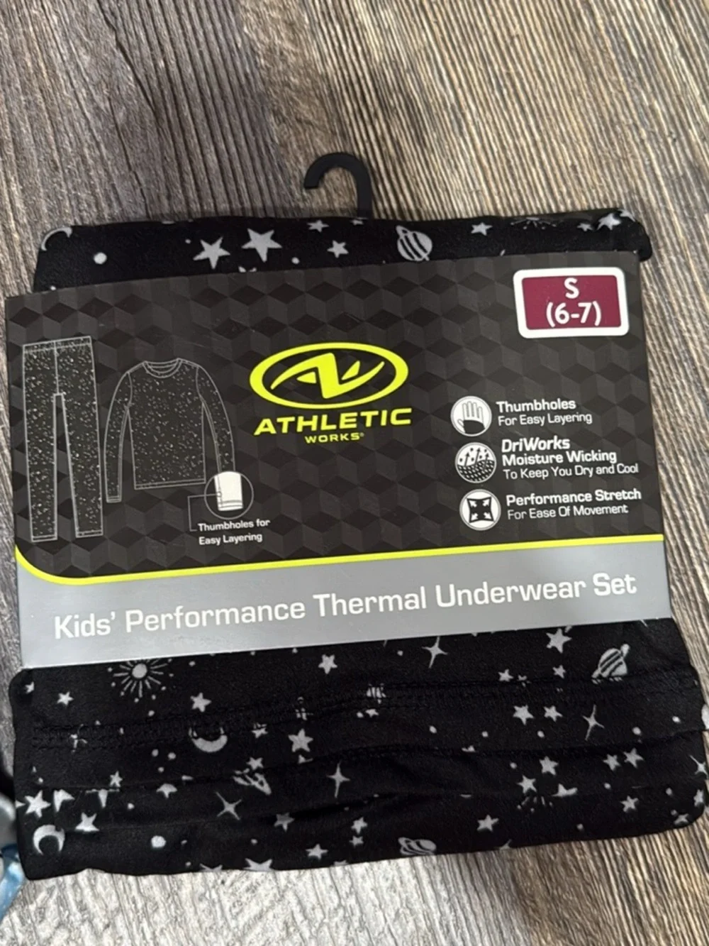2 sonic and athletic works warm underwear set for kids